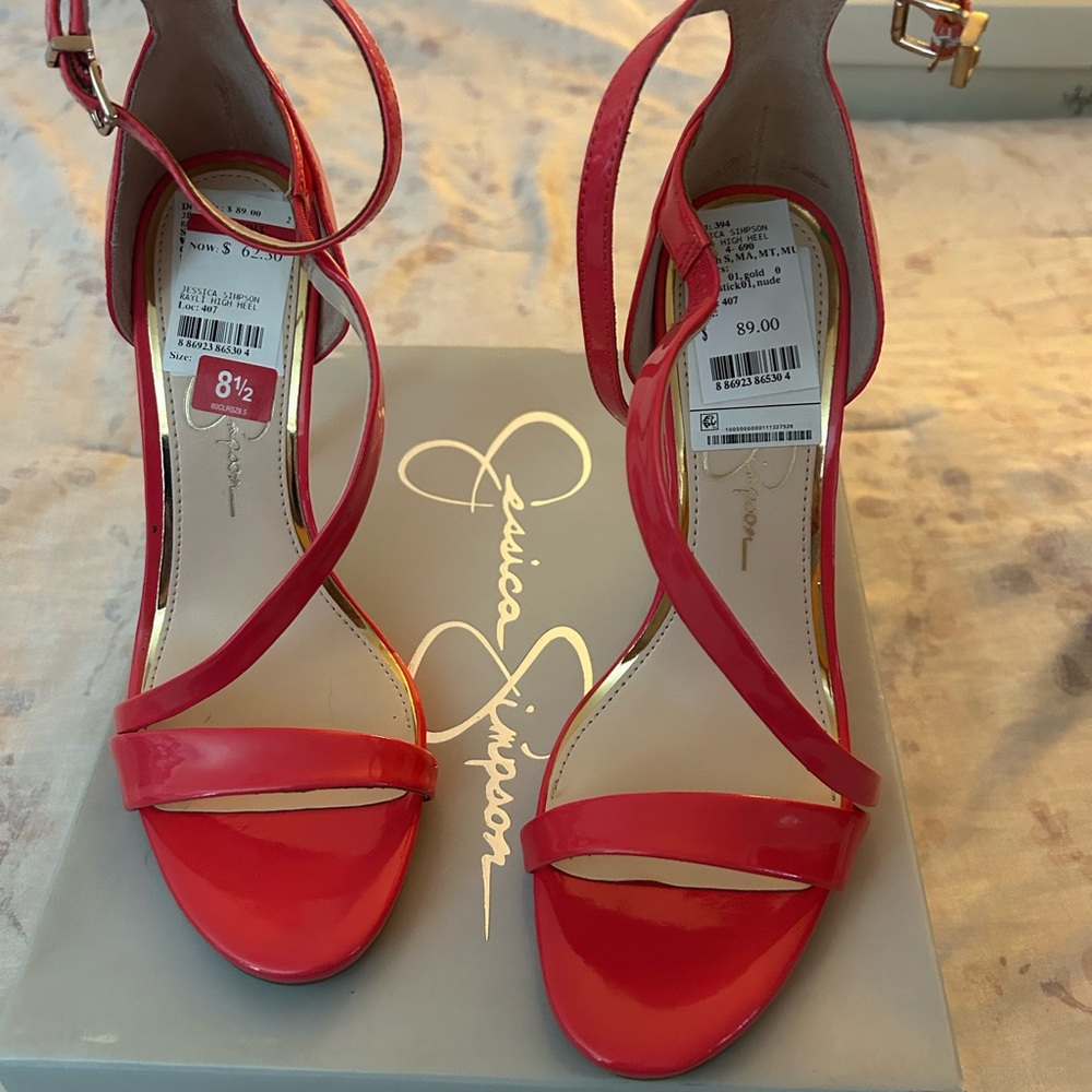 *NEW* Jessica Simpson Vibrant Red Strappy Heels
